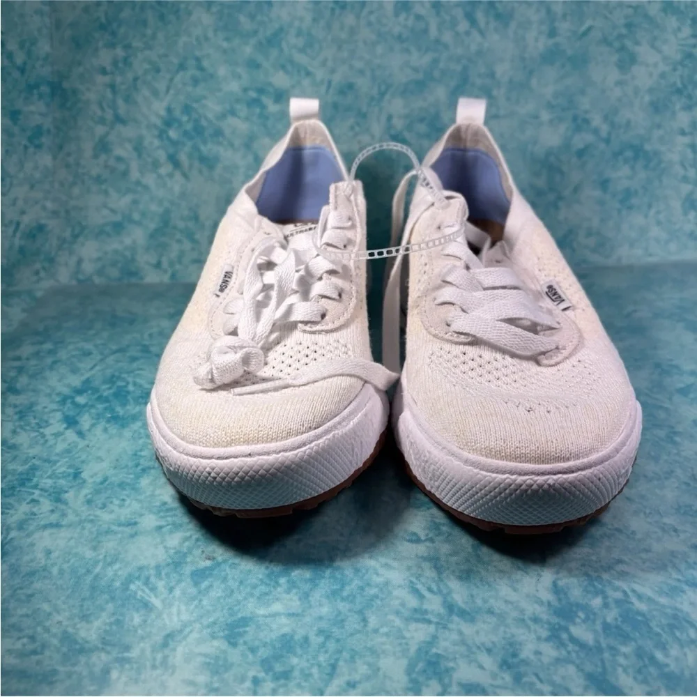 Vans Ultrarange Knit Women’s White Low Top Athletic Shoes Size 8